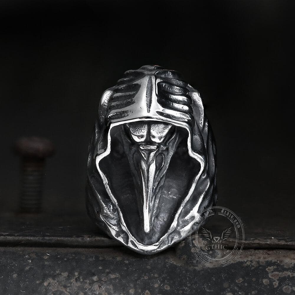 Viking Ravens Hugin Stainless Steel Ring