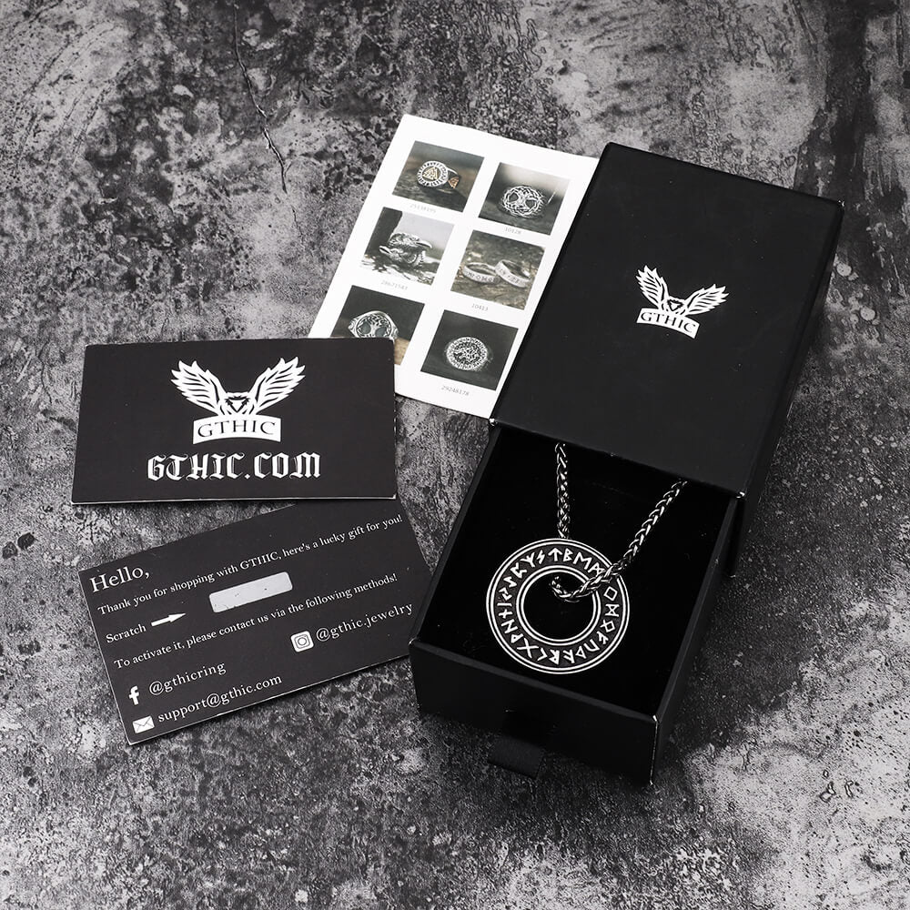 Viking Runes Stainless Steel Pendant