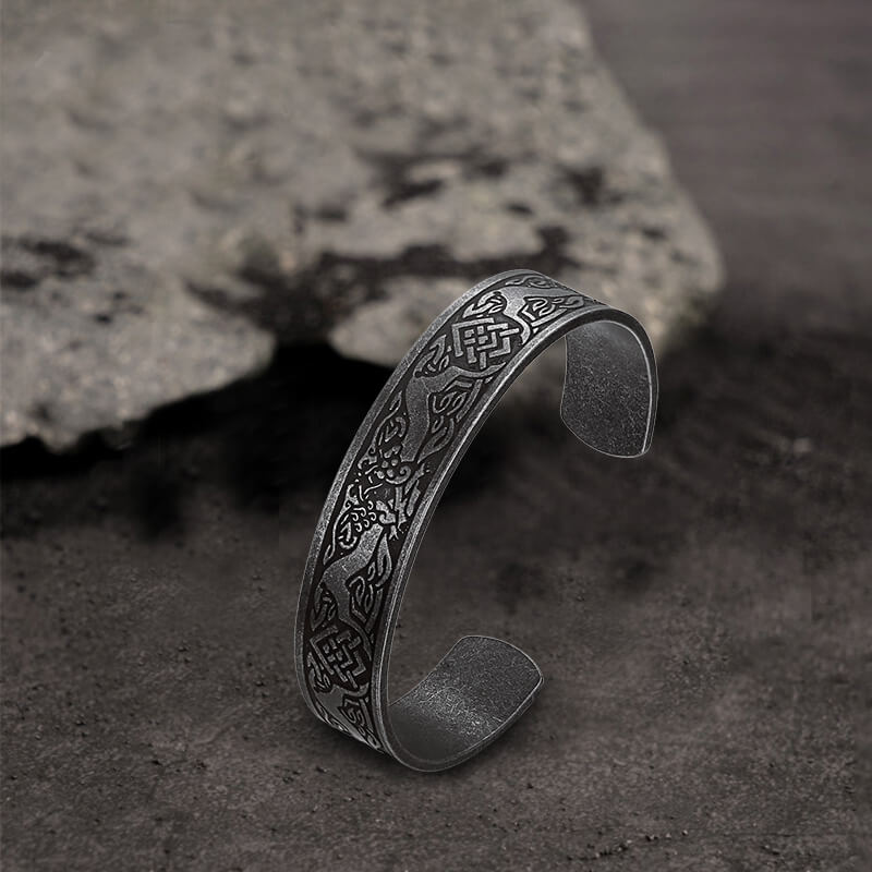 Viking Symbol Stainless Steel Cuff Bracelet