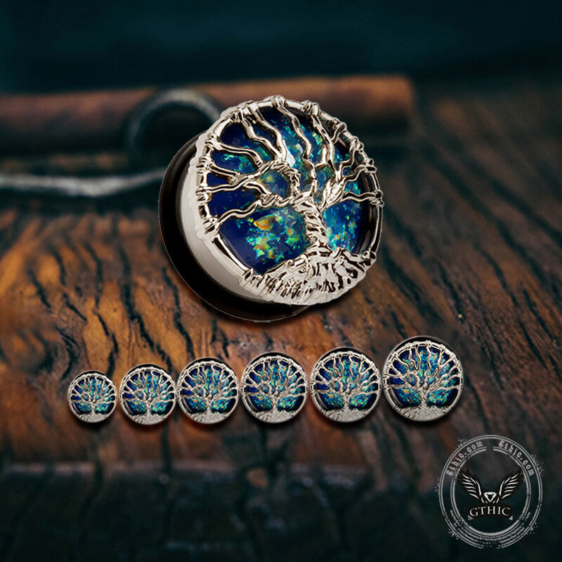 Viking Tree of Life Stainless Steel Ear Gauges