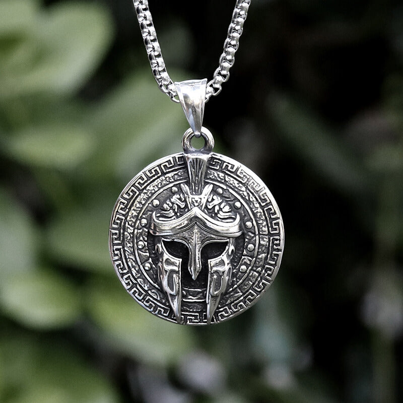 Viking Warrior Mask Stainless Steel Necklace