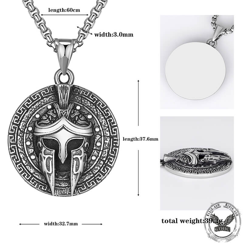 Viking Warrior Mask Stainless Steel Necklace