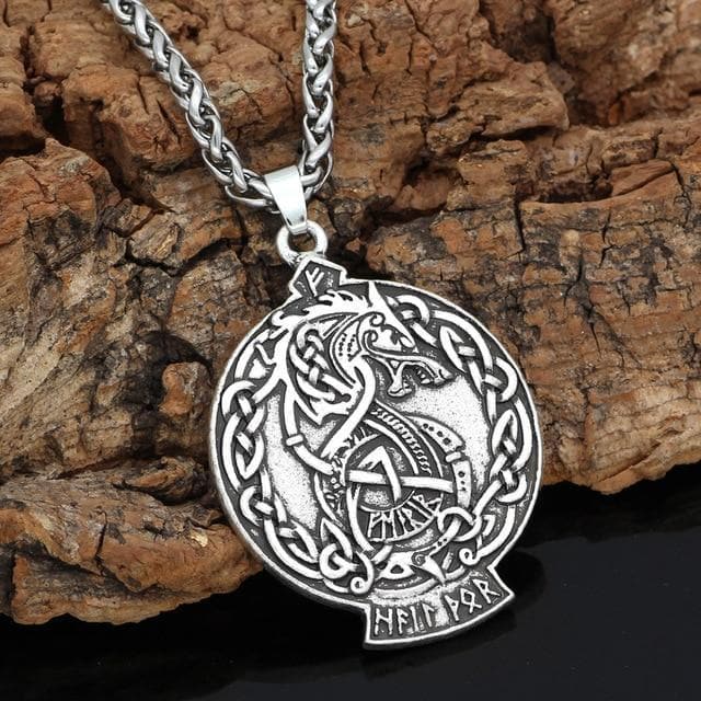 Viking Fenrir by Celtic Hammer Club Necklace