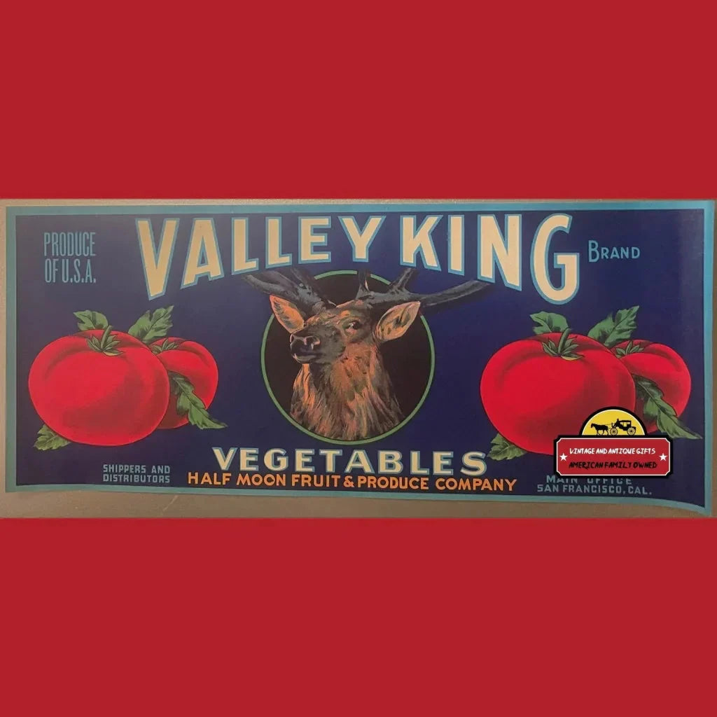 Vibrant 1940s Valley King Vegetable Crate Labels Bring History Alive