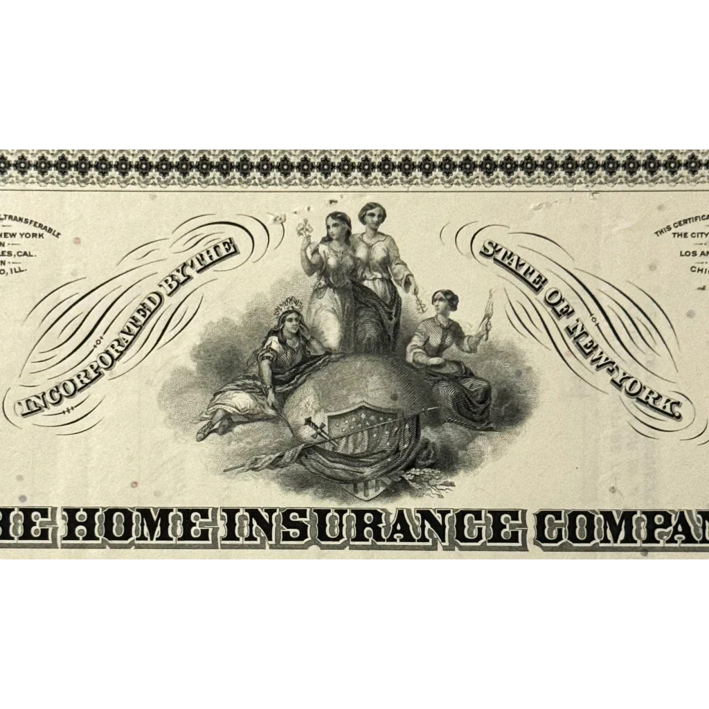 Rare 1950s Home Insurance Company Stock Certificate Discovered