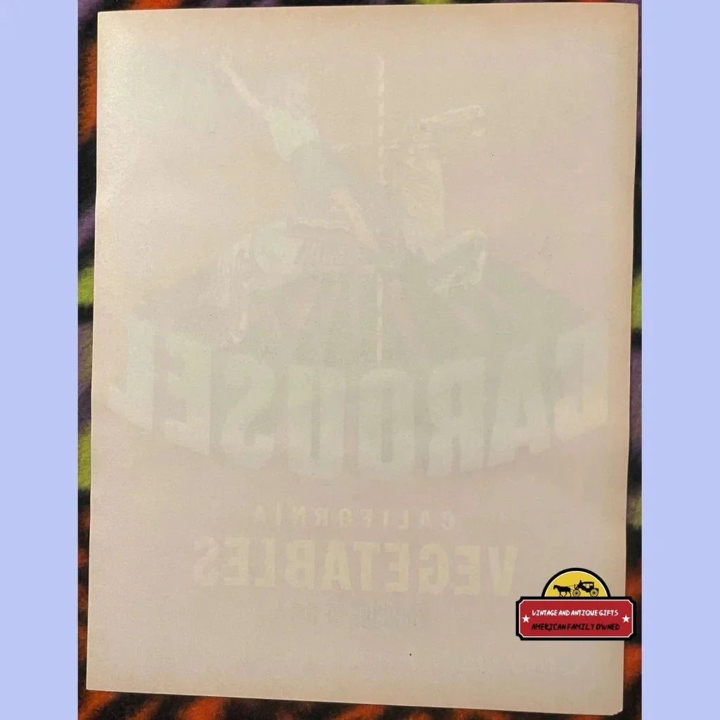 Rare 1950s Carousel Crate Label Captures Childhood Joy in San Jose