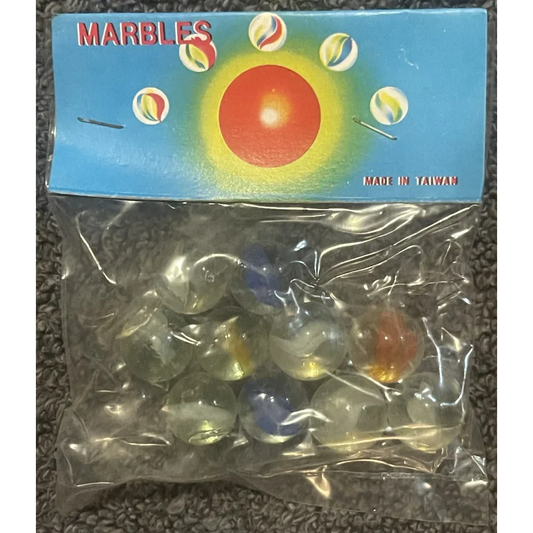 Vintage 1950s Cats Eye Marbles Unopened Pack of 10 Classic Beauties