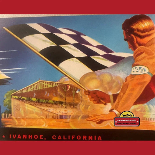 Thrilling 1950s Win Crate Label Captures California Racing Spirit