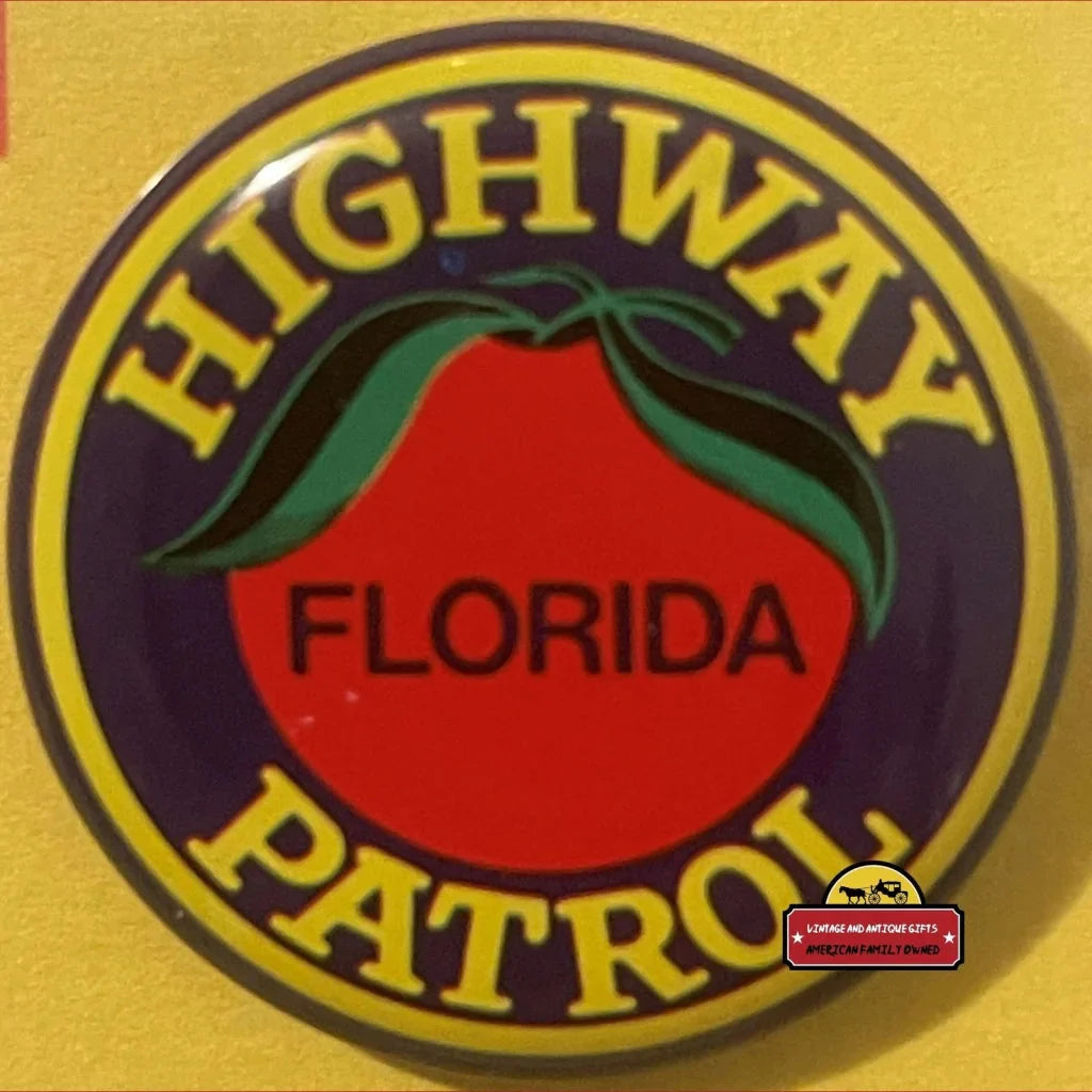 Rare 1950s Florida Highway Patrol Special Police Badge Tin Litho