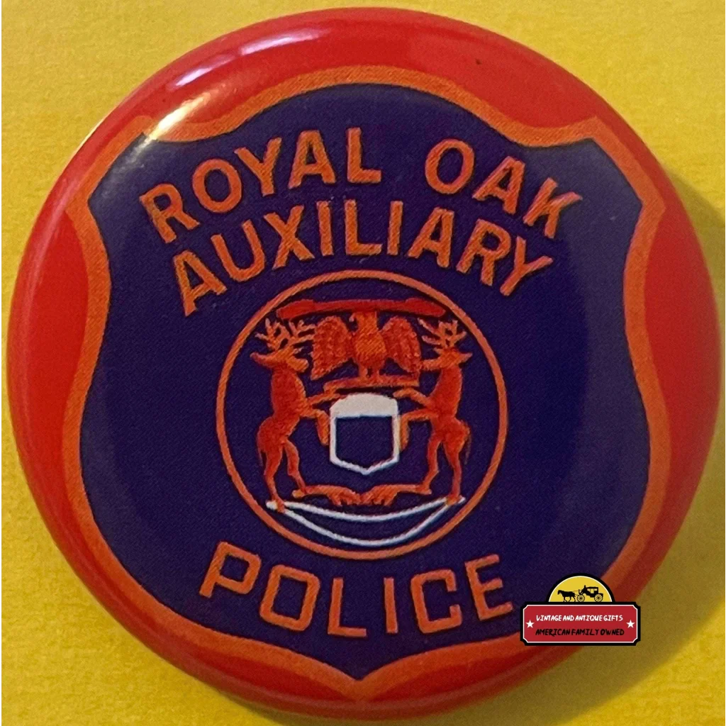 Rare 1950s Royal Oak Tin Litho Police Badge Unearthed