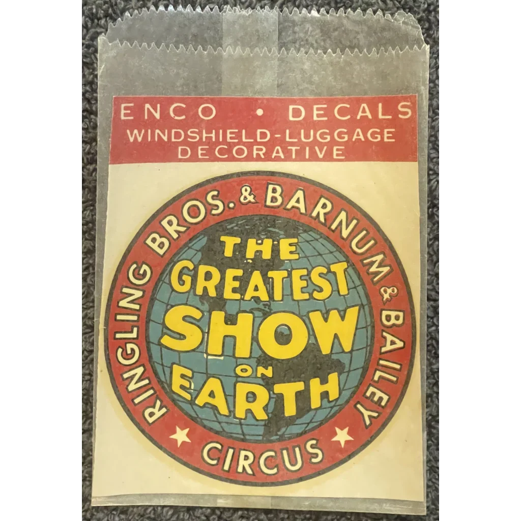 Vintage 1950s Ringling Bros Circus Decal Revives Golden Era Magic