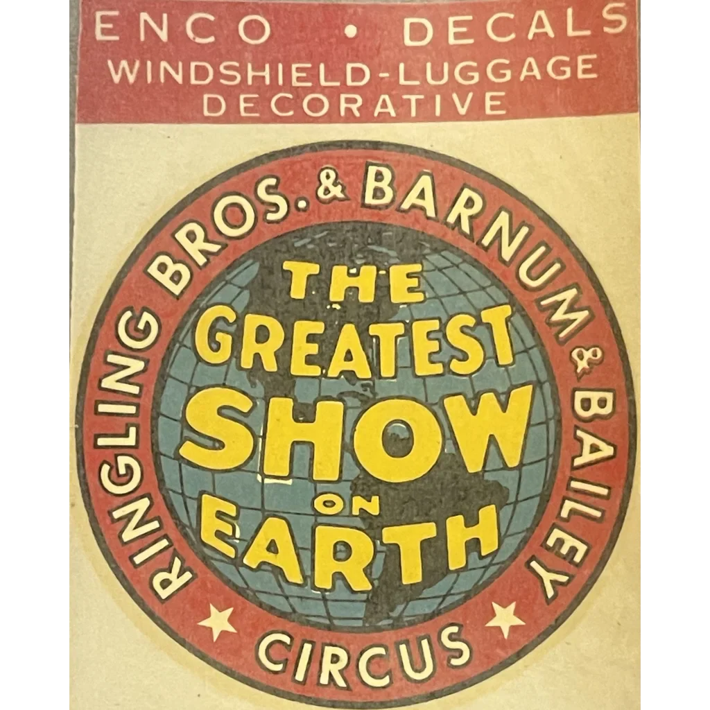 Vintage 1950s Ringling Bros Circus Decal Revives Golden Era Magic