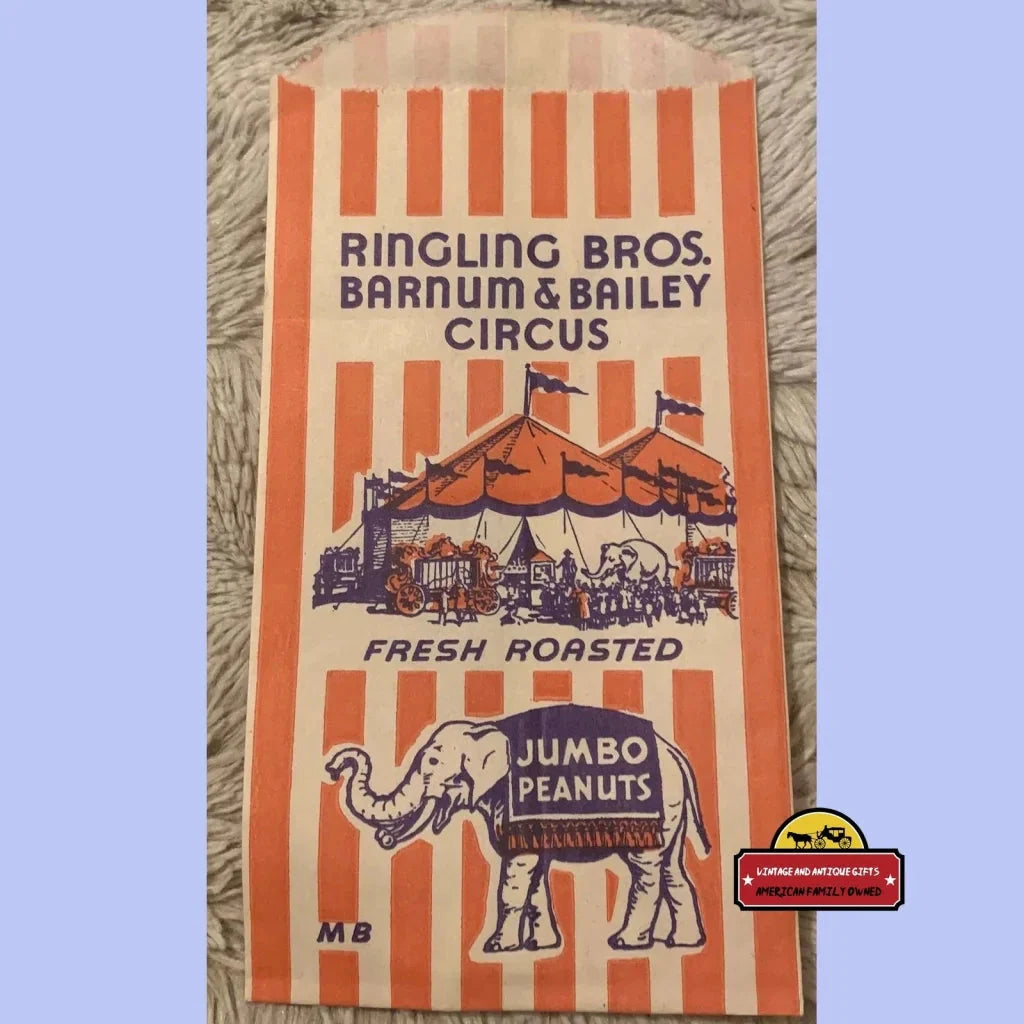Rare Ringling Bros Circus Popcorn Bags from the 1950s