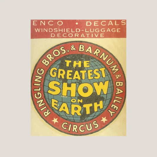 Vintage 1950s Ringling Bros Circus Decal Revives Golden Era Magic
