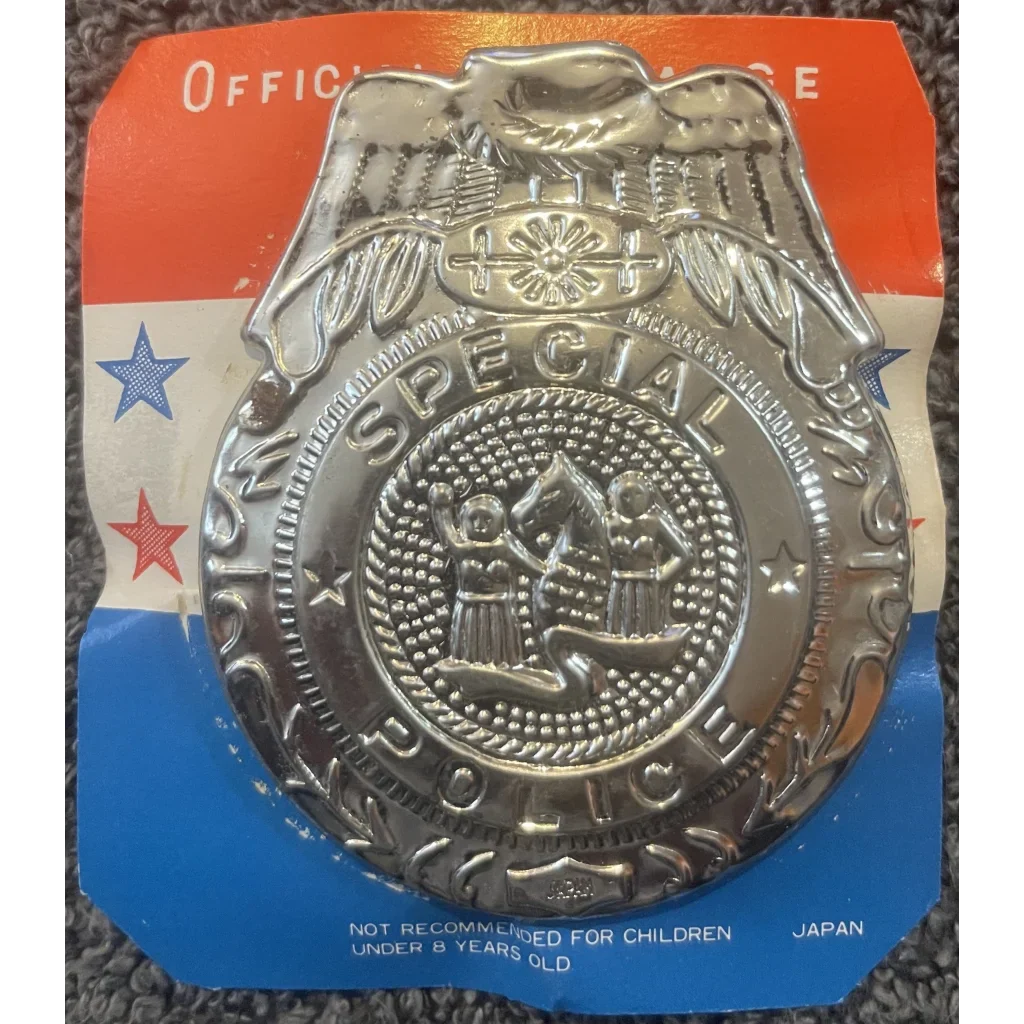 Rare 1950s Tin Special Police Badge Antique Gift for Collectors