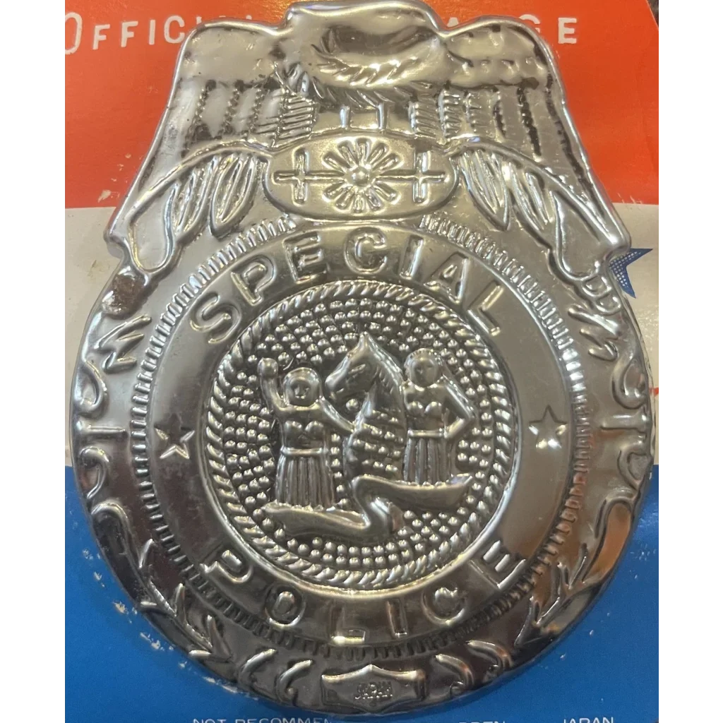 Rare 1950s Tin Special Police Badge Antique Gift for Collectors