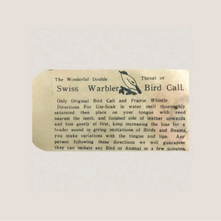 Vintage 1950s Swiss Warbler Bird Call Brings Nature's Melody Home