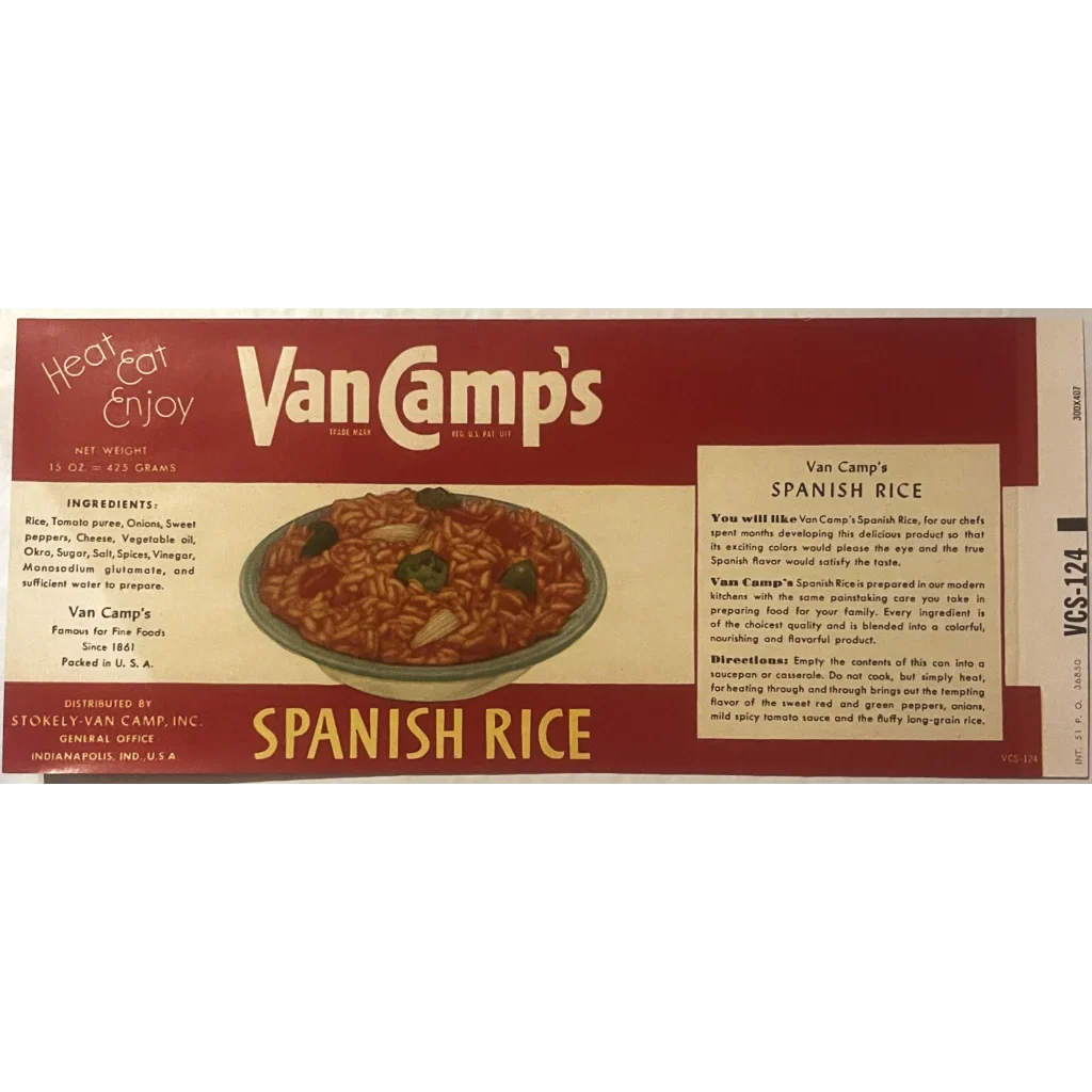 Rare 1950s Van Camp's Spanish Rice Label Steeped in Civil War History