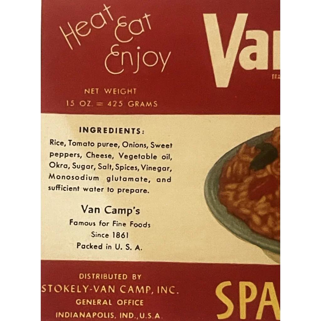 Rare 1950s Van Camp's Spanish Rice Label Steeped in Civil War History