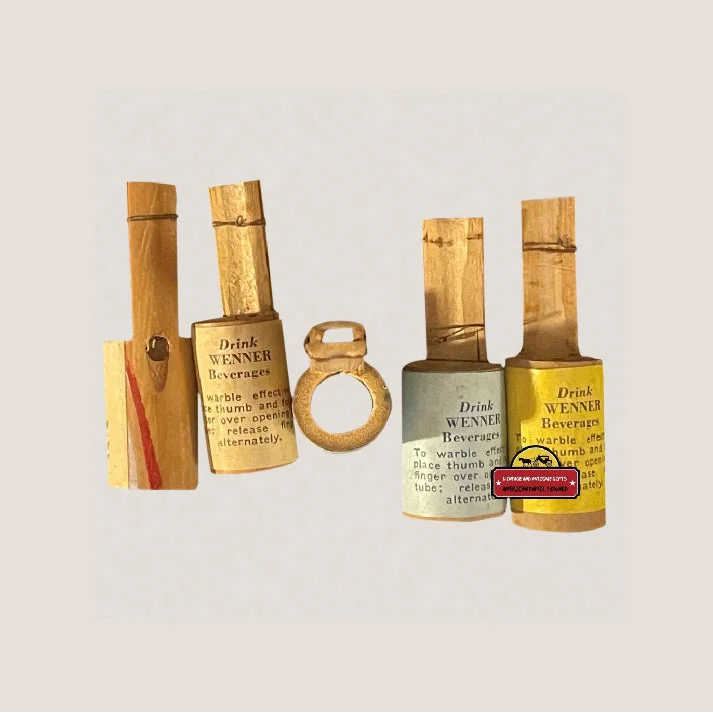 Vintage 1950s Wenner Beverages Warbler Bottle Whistle Promo