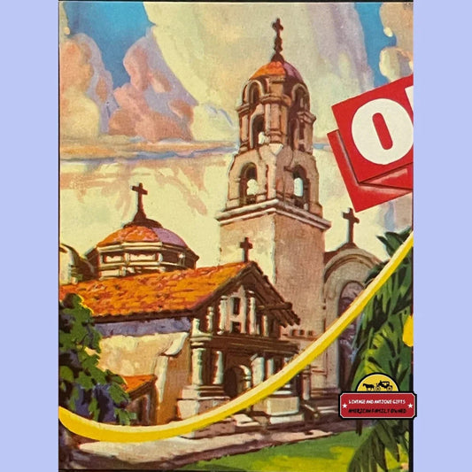 Rare Vintage 1960s Old Mission Crate Label from California