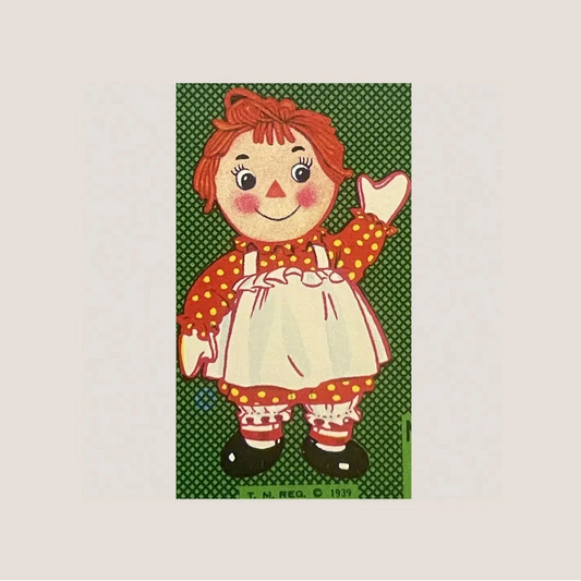 Vintage 1960s Raggedy Ann Can Label from Chicago Illinois