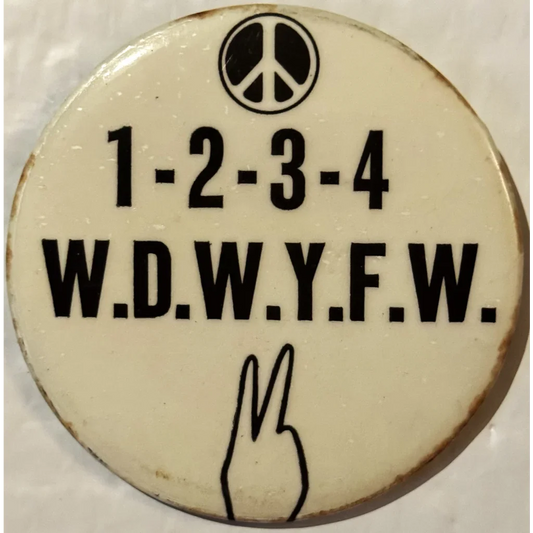 Rare Vintage 1960s Vietnam War Protest Pin Captures History