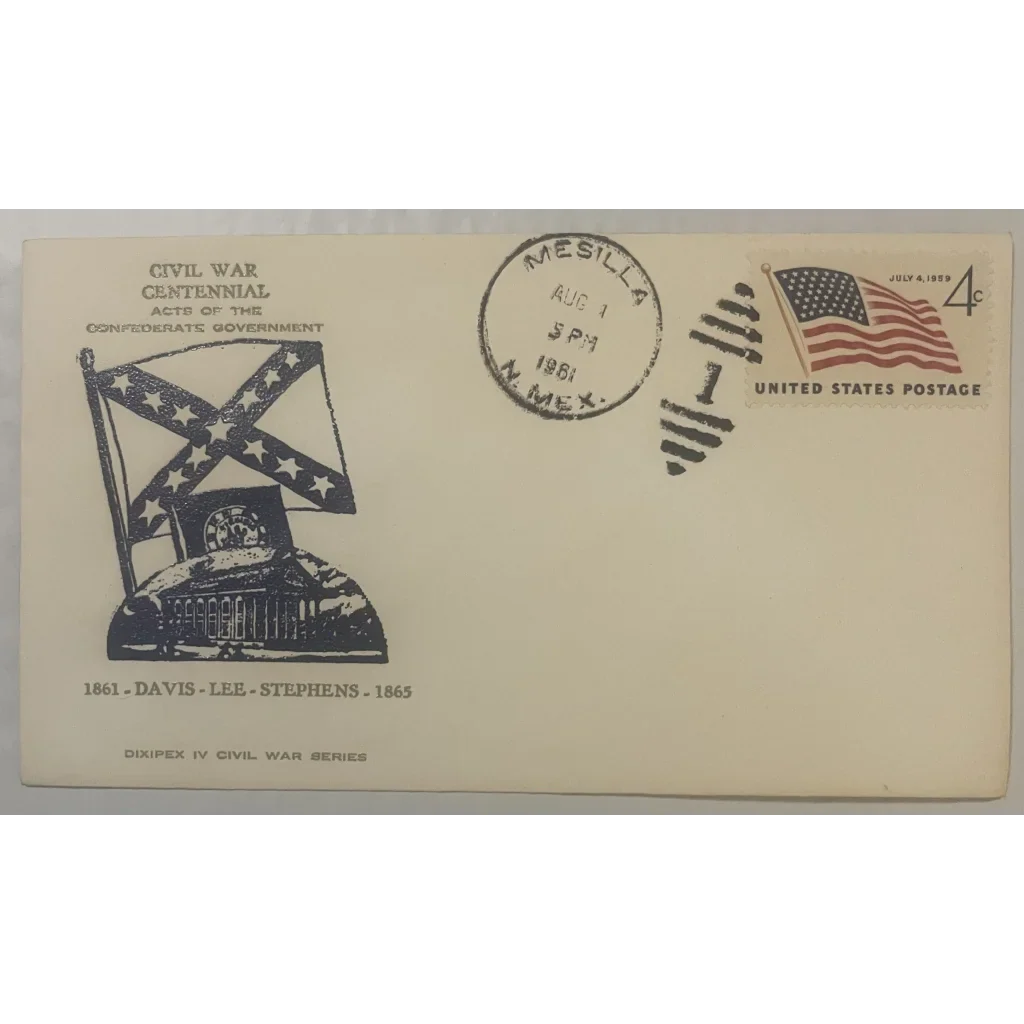 Rare 1961 Civil War Centennial Envelope Captures History