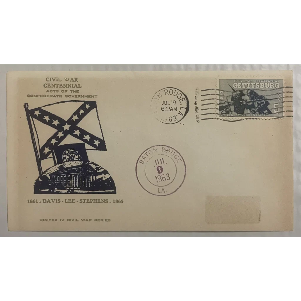 Rare 1961 Civil War Centennial Envelope Captures History