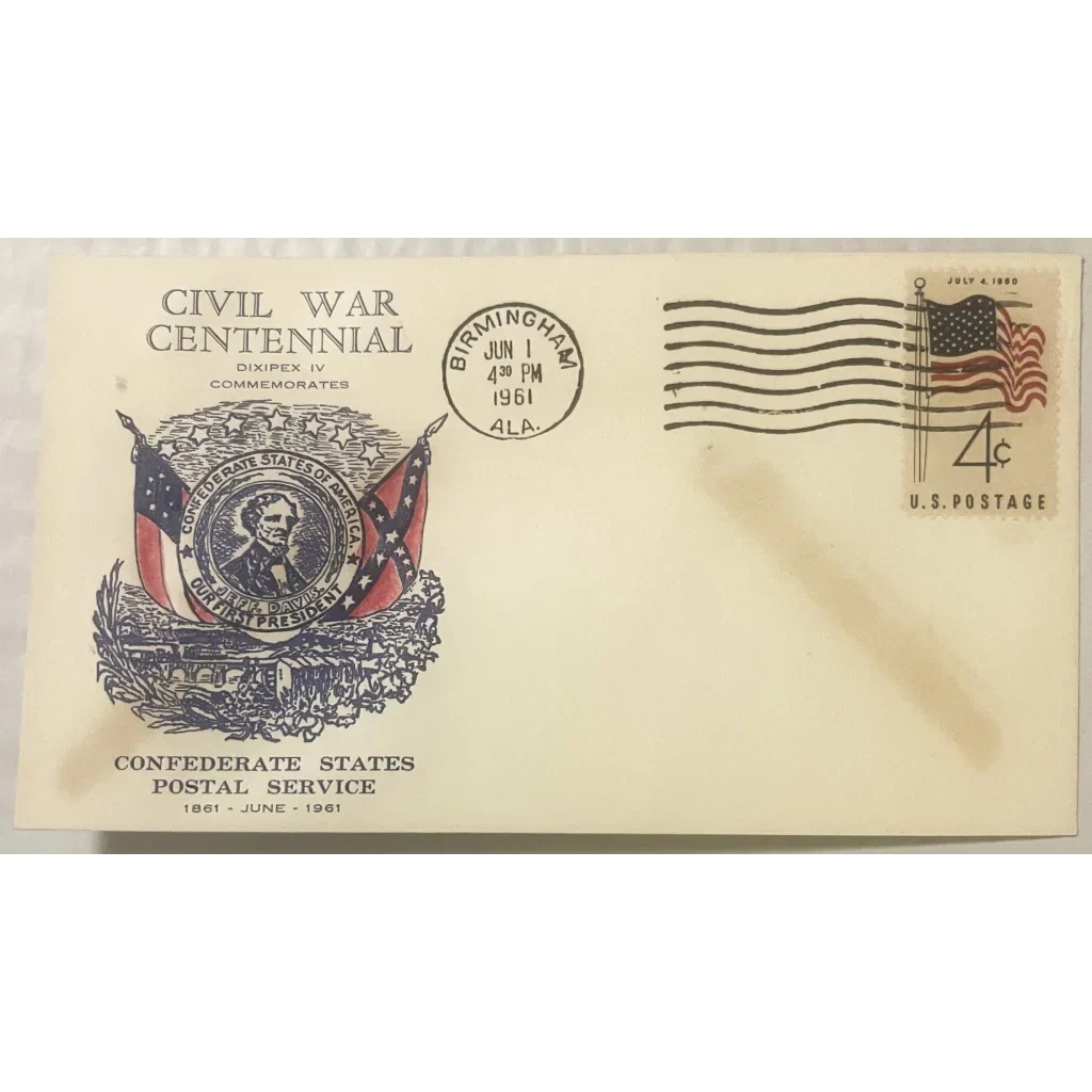 Rare 1961 Civil War Jefferson Davis Stamped Envelope Unearthed