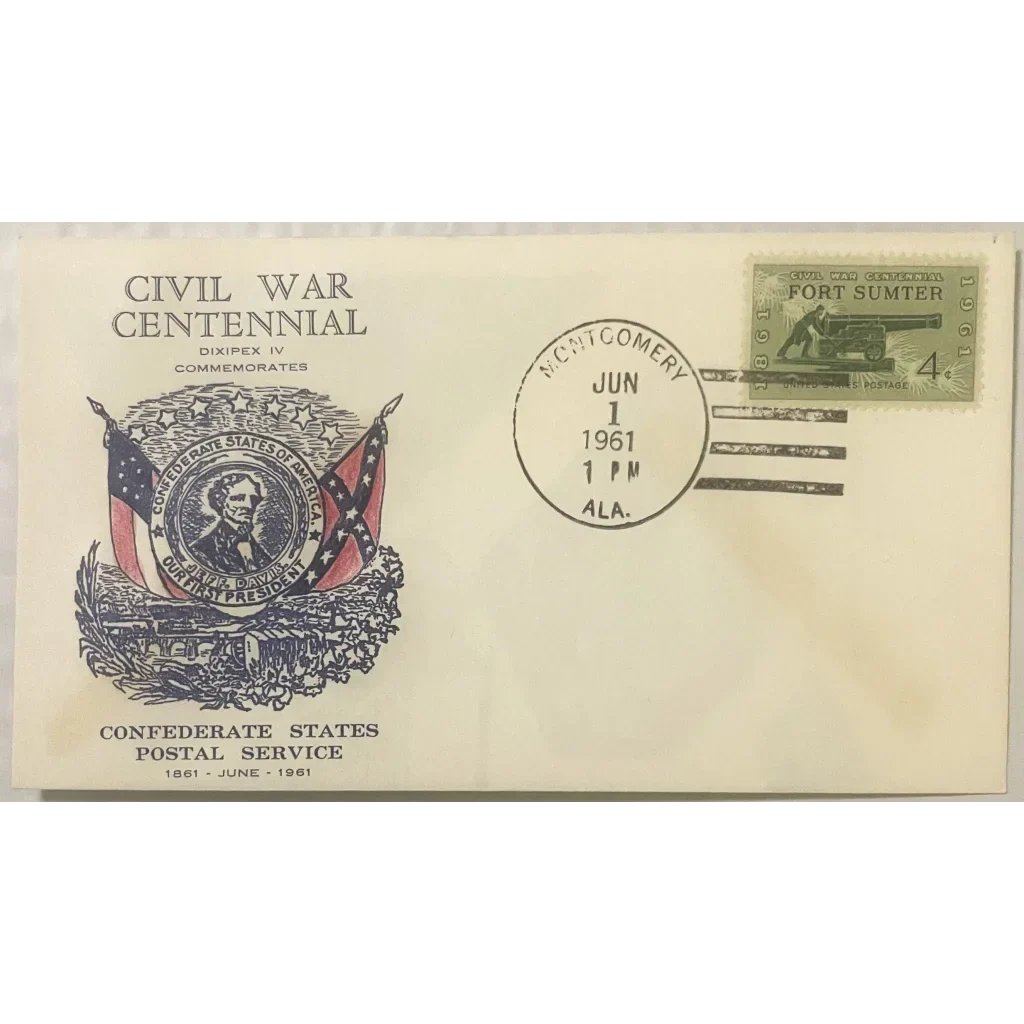 Rare 1961 Civil War Jefferson Davis Stamped Envelope Unearthed