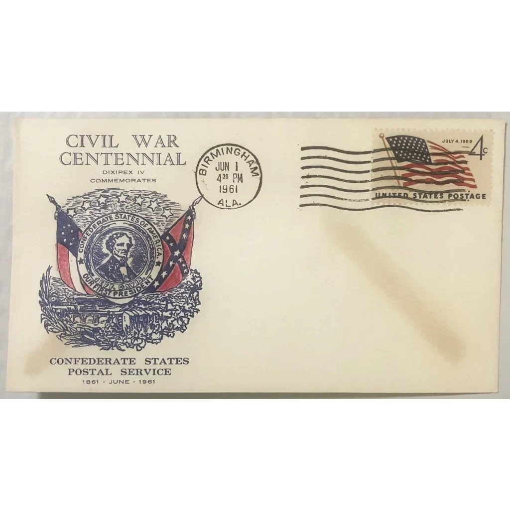 Rare 1961 Civil War Jefferson Davis Stamped Envelope Unearthed