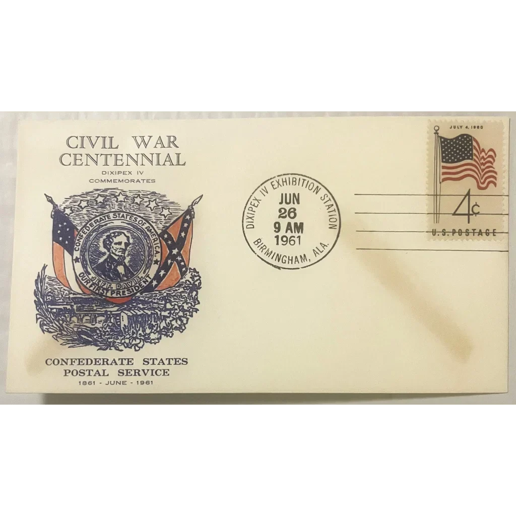 Rare 1961 Civil War Jefferson Davis Stamped Envelope Unearthed