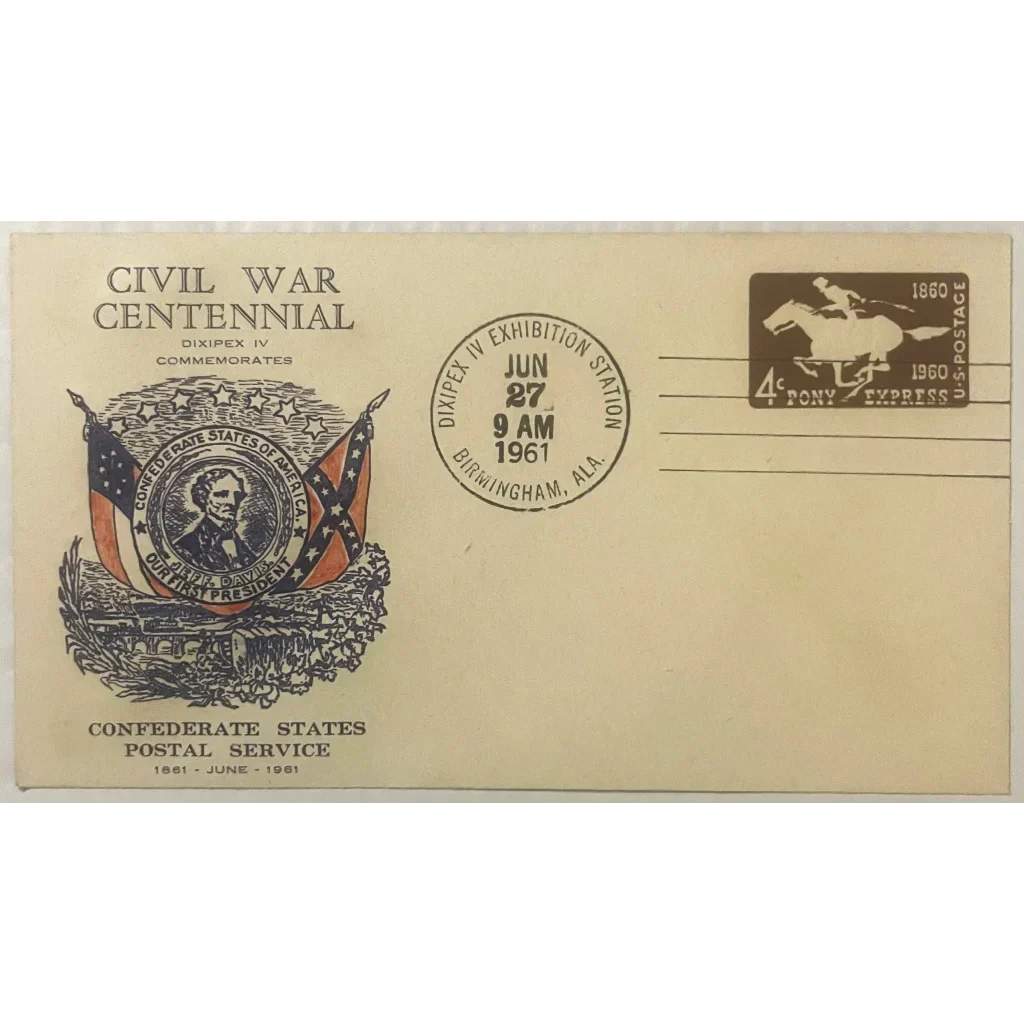 Rare 1961 Civil War Jefferson Davis Stamped Envelope Unearthed
