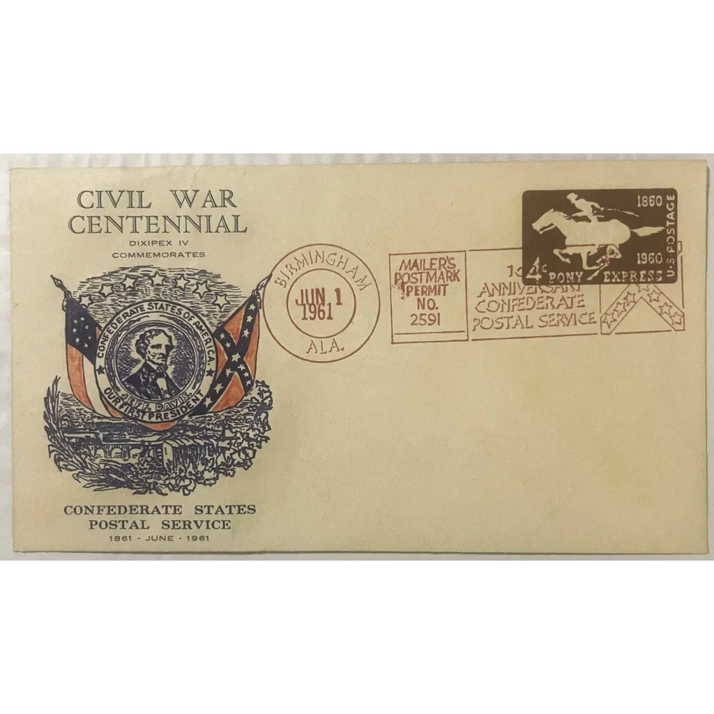 Rare 1961 Civil War Jefferson Davis Stamped Envelope Unearthed