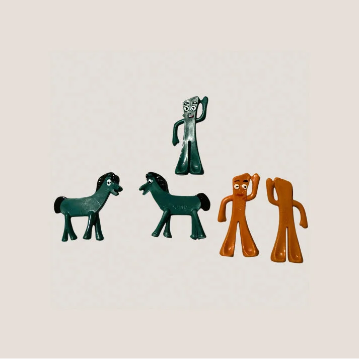 Vintage 1970s - 1980s Gumby and Pokey Figurines, Highly Collectible!