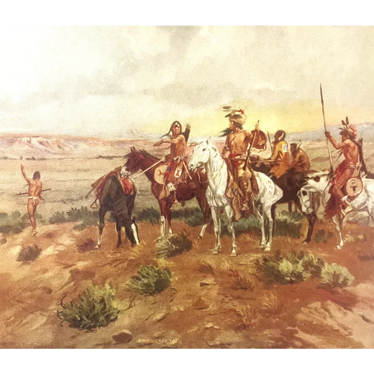Rare 1970s Charles Russell War Party Patrolling Print Discovered