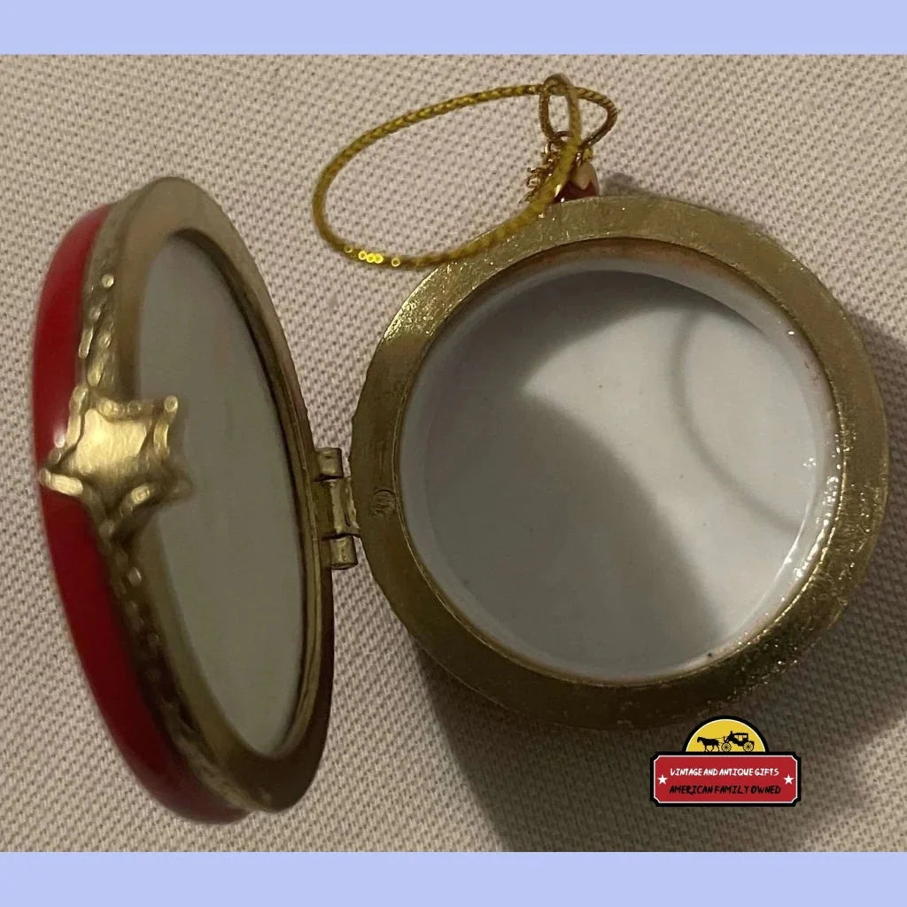 Groovy 1970s Porcelain Peace Sign Christmas Tree Ornaments