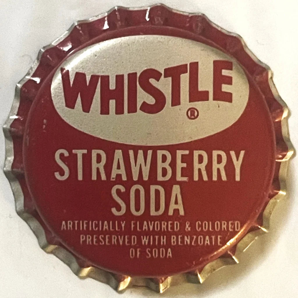 Rare 1970s Whistle Strawberry Soda Bottle Cap from Tampa Florida