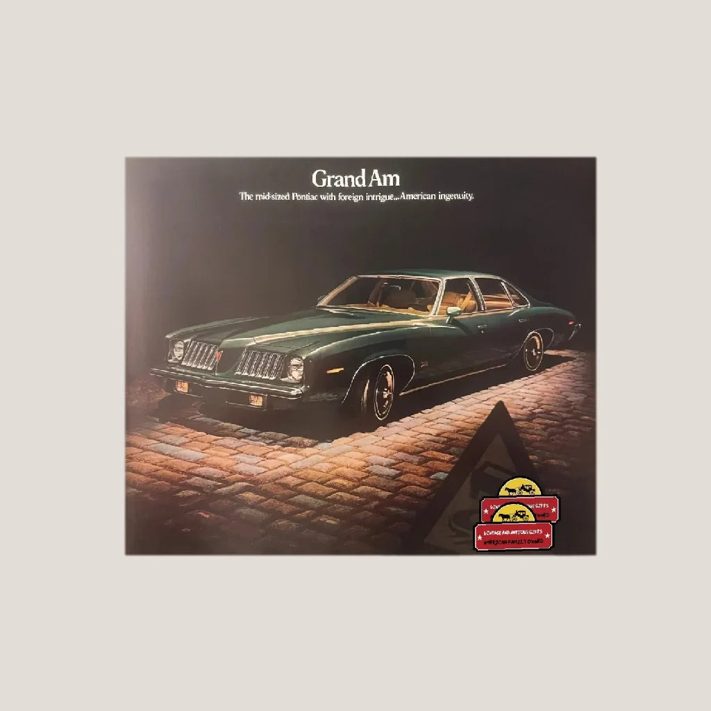 Vintage 1974 Pontiac Grand Am Dealer Brochure, Pontiac, MI, USA Icon, RIP 2010!