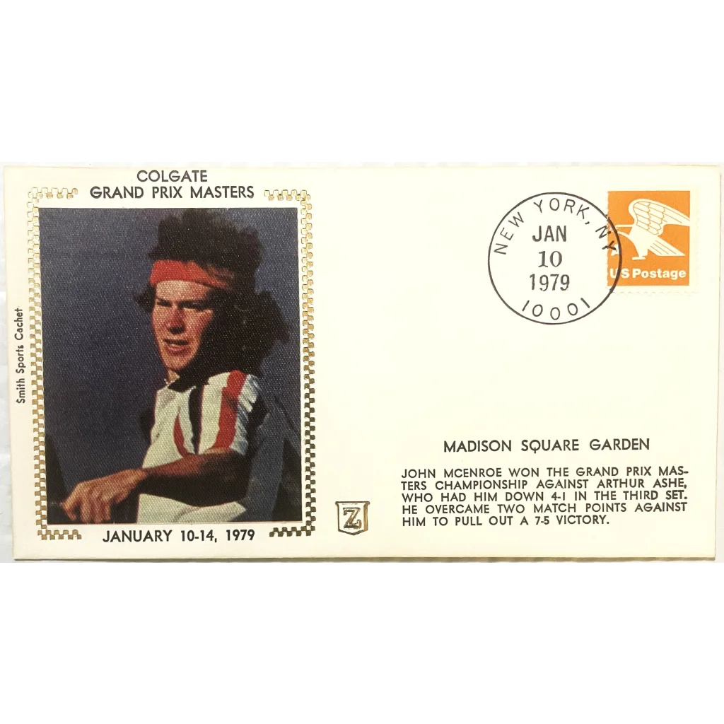 Rare 1979 John McEnroe Tennis Embossed Stamped Envelope Collectible