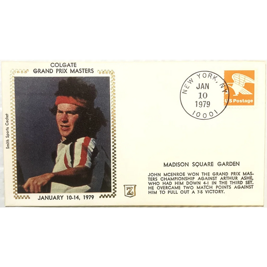 Rare 1979 John McEnroe Tennis Embossed Stamped Envelope Collectible