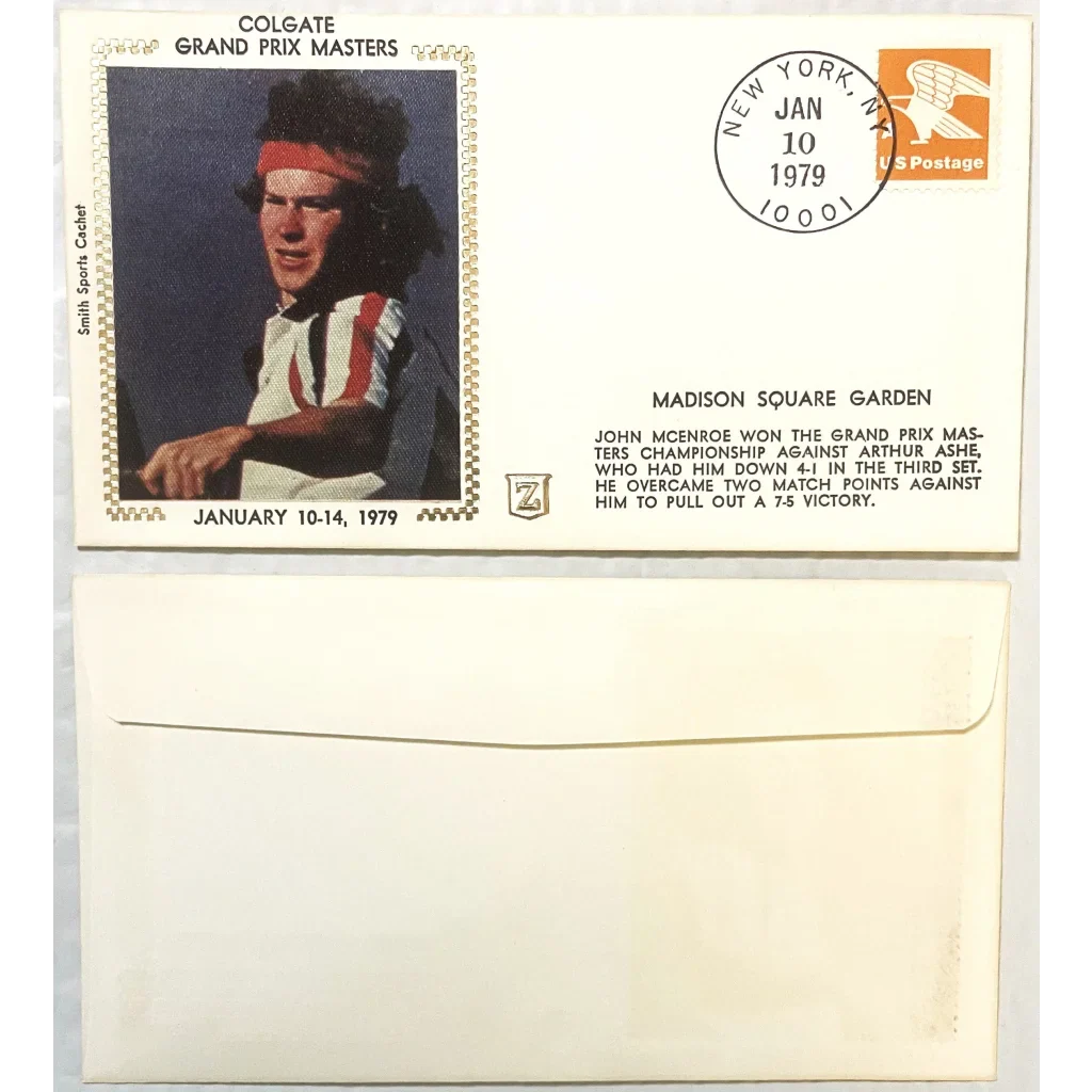 Rare 1979 John McEnroe Tennis Embossed Stamped Envelope Collectible