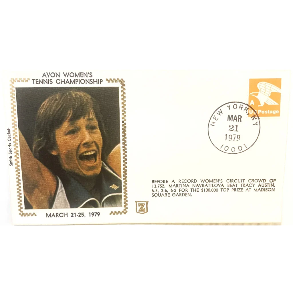 Rare 1979 Martina Navratilova Embossed Envelope Collectible