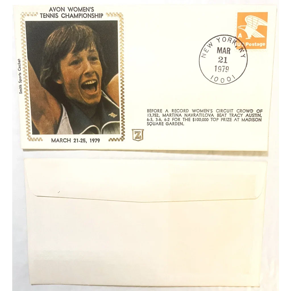 Rare 1979 Martina Navratilova Embossed Envelope Collectible