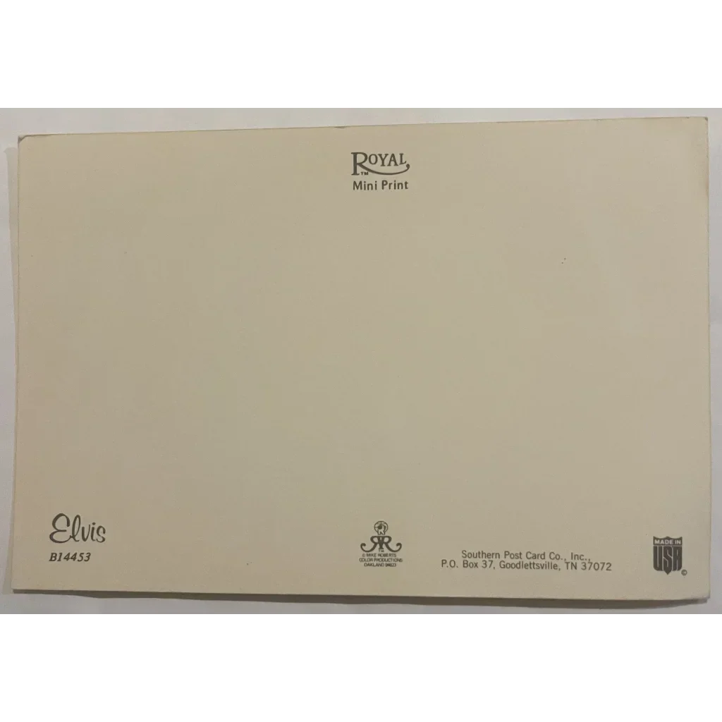 Vintage 1980 Love Elvis Postcard Rocks Collectors' Hearts