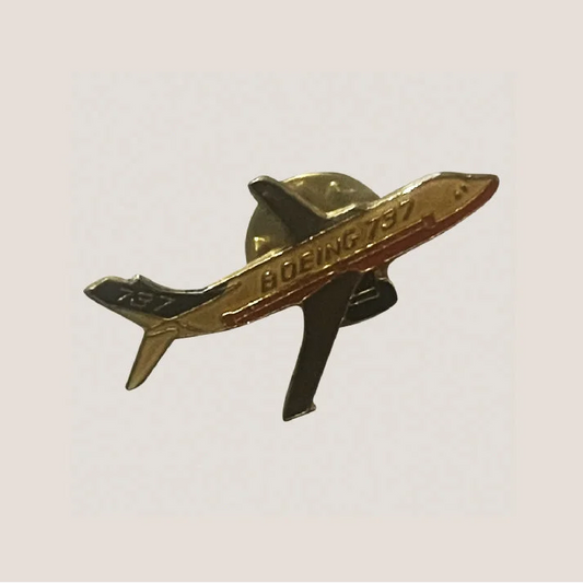 Vintage 1980s Boeing 737 Pin Soars into Collector's Hearts