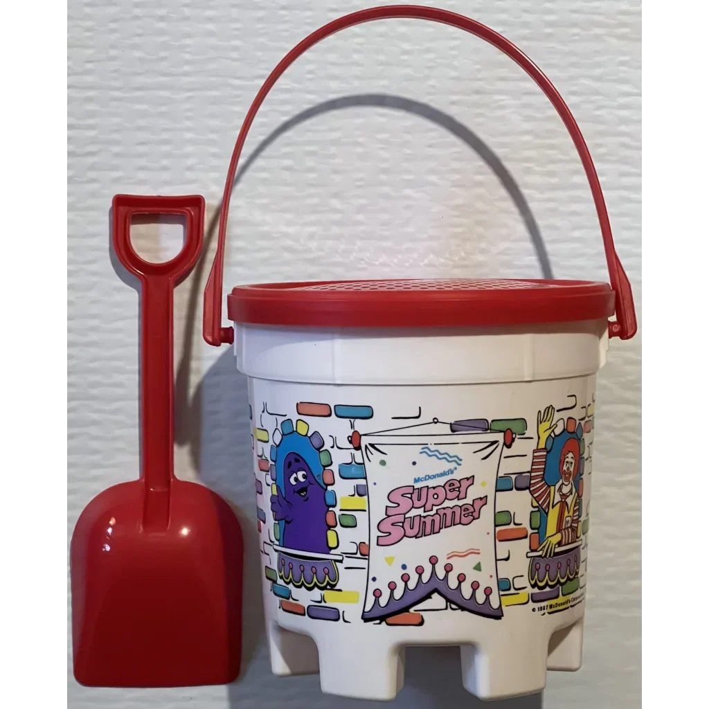 Retro McDonald's Super Summer Sandcastle Bucket Antique Gift