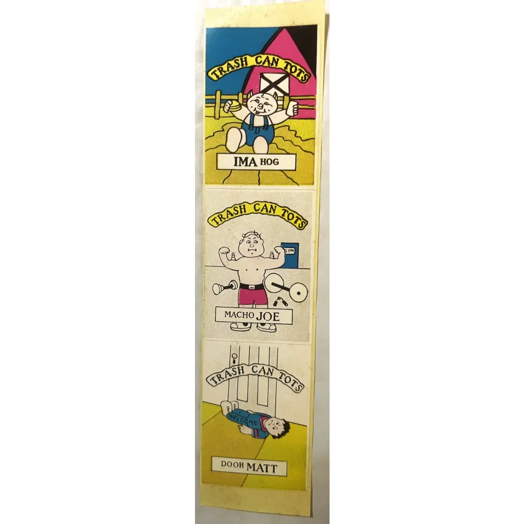 Relive the 80s with Vintage Garbage Pail Kids Tots Stickers
