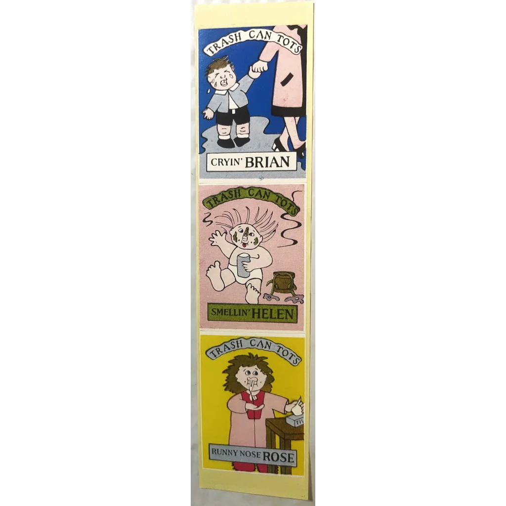 Radical Vintage 1980s Trash Can Tots Stickers Blast from the Past